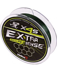 Леска плетеная Extrasense X4S PE 0 17 мм 92 м 6 8 кг green Helios