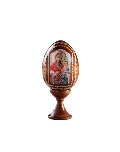 Сувенир Яйцо на подставке икона Божья Матерь Иверская Sima-land