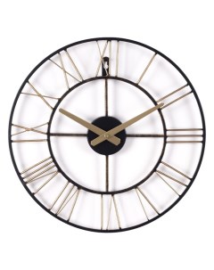 Часы настенные плавный ход d 40 см бронза Рубин