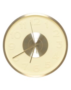Часы настенные 30 см с подсветкой пластик стекло круглые золотистые Fantastic gold Kuchenland