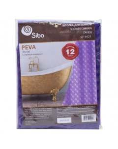 Штора для ванной Peva 3D фиолетовая 180 х 180 см Sibo