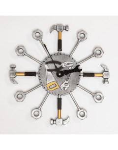 Часы настенные серия Интерьер Инструменты плавный ход d 16 см 37 х 37 см Nobrand