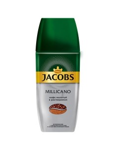 Кофе молотый в растворимом Millicano сублимированный 160 г стеклянная банка Jacobs