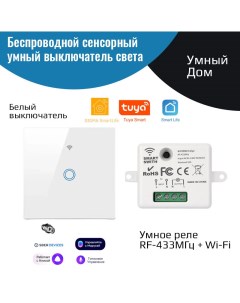 Беспроводной выключатель света умное реле 433МГц Wi Fi Netgim