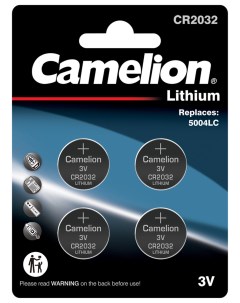 Батарейка литиевая CR2032 BP4 4шт Camelion