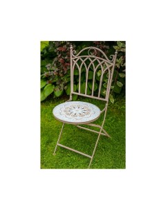 Садовый стул с мозаикой TURKISH ROMANCE складной металл керамика 93х46х39 см Kaemingk