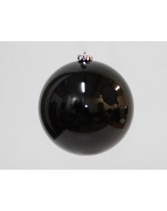 Пластиковый шар глянцевый черный 150 мм Winter deco