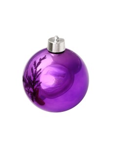 Пластиковый шар глянцевый фиолетовый 200 мм Winter deco