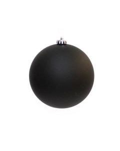 Пластиковый шар матовый черный 150 мм Winter deco