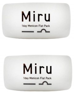 Контактные линзы 1 Day Menicon Flat Pack 2 упаковки по 30 линз R 8 6 5 25 Miru