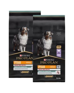 Сухой корм для собак при чувствительном пищеварении индейка 2 шт по 12 кг Pro plan