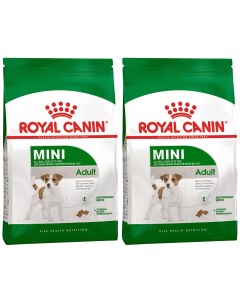 Сухой корм для собак Mini Adult для маленьких пород 2шт по 2кг Royal canin
