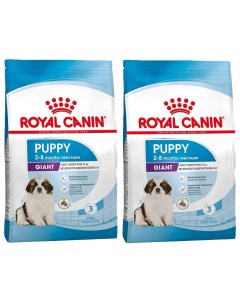 Сухой корм для щенков GIANT PUPPY для крупных пород 2шт по 3 5кг Royal canin