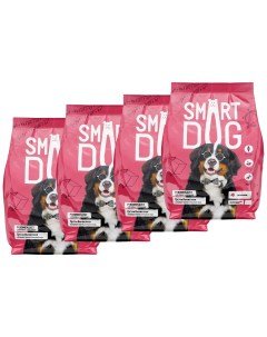 Сухой корм для собак крупных пород с ягненком 4 шт по 3 кг Smart dog