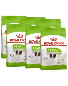 Сухой корм для собак X SMALL ADULT для маленьких пород 6шт по 1 5кг Royal canin