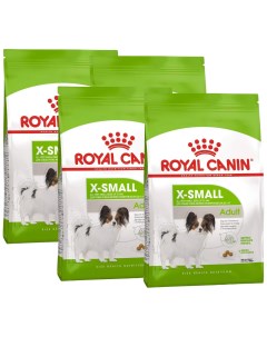 Сухой корм для собак X SMALL ADULT для маленьких пород 4шт по 3кг Royal canin