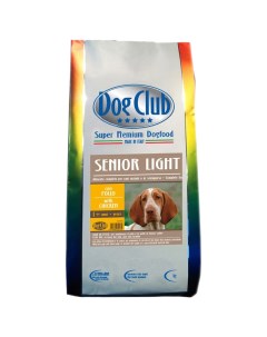 Сухой корм для собак Senior Light для пожилых с избыточным весом 2 5кг Dog club