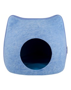 Домик для кошек 46 х 38 х 36 см голубой Nobrand