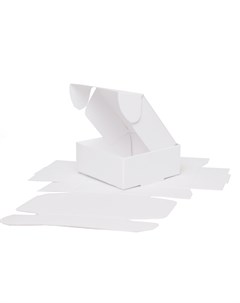 Коробка 7 5х7х3 см с ушками белый мелованный картон 25 шт Selfpacking