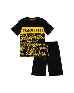 Комплект для мальчика футболка и шорты Graffiti 32211064 Playtoday
