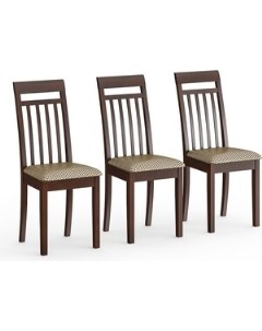 Три стула Гольф 11 разборных цвет орех обивка ткань атина коричневая 1028325 Мебель-24