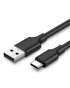 Кабель интерфейсный 60116 USB A 2 0 to USB C nickel plating 1 м черный Ugreen