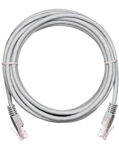 Кабель патч корд U UTP 5e кат 1м EC PC4UE55B BC PVC 010 GY 10 2хRJ45 8P8C 26AWG 7x0 16 мм чистая мед Netlan