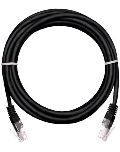 Кабель патч корд U UTP 5e кат 10м EC PC4UD55B BC PVC 100 BK 5 2хRJ45 8P8C 26AWG 7x0 16 мм чистая мед Netlan