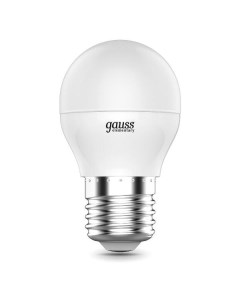 Лампа Gauss Elementary Шар 8W 520lm 3000K Е27 LED Elementary Шар 8W 520lm 3000K Е27 LED