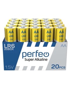 Батарейка алкалиновая щелочная Perfeo АА LR6 20шт АА LR6 20шт
