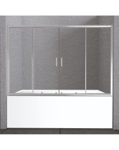 Шторка для ванны 150 180 см UNIQUE VF 2 150 180 140 P Cr текстурное стекло Belbagno