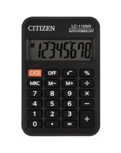 Калькулятор LC 110NR 8 разрядный черный Eleven