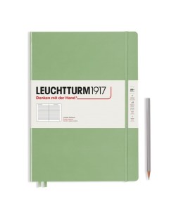 Записная книжка Leuchtturm Master Slim А4 в линейку пастельный зелёный 123 страниц твердая обложка Leuchtturm1917