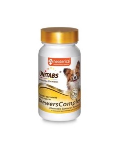 UNITABS BrewersComplex Q10 Витамины с пивными дрожжами д мелких собак 100таб уп Экопром