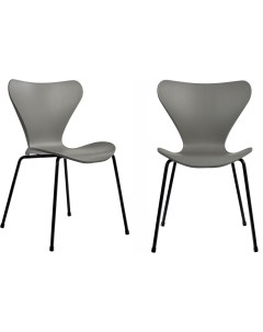 Комплект из 2 х стульев Seven Style серый с черными ножками FR 0422P Bradex home