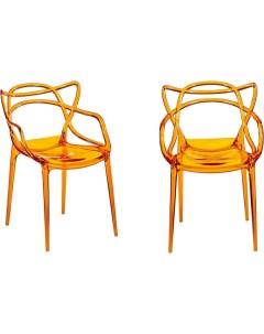 Комплект из 2 х стульев Masters прозрачный оранжевый FR 0866П Bradex home