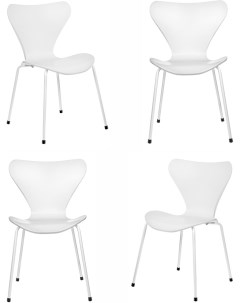 Комплект из 4 х стульев Seven Style белый с белыми ножками FR 0819K Bradex home