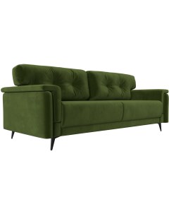 Прямой диван Оксфорд Микровельвет Зеленый 116846 Лига диванов