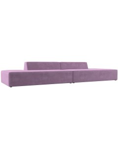 Прямой модульный диван Монс Лофт Микровельвет Фиолетовый 119633 Лига диванов