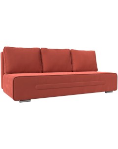 Прямой диван Приам Микровельвет Красный 118677 Лига диванов