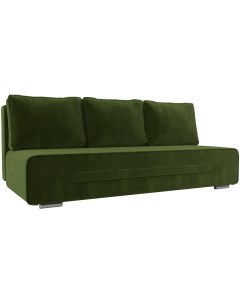 Прямой диван Приам Микровельвет Зеленый 118676 Лига диванов
