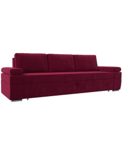 Прямой диван Канкун Микровельвет Красный 118268 Лига диванов