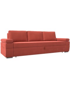 Прямой диван Канкун Микровельвет Красный 118274 Лига диванов
