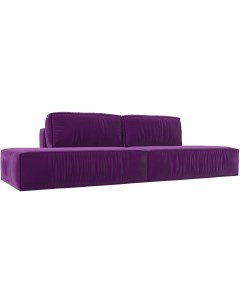 Прямой диван Прага лофт Микровельвет Фиолетовый 116826 Лига диванов