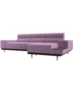 Угловой диван Леонардо правый угол Микровельвет Фиолетовый 116930 Лига диванов