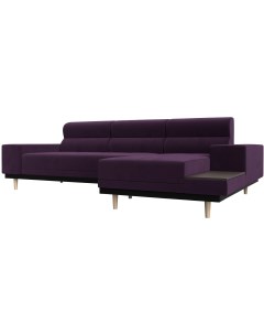 Угловой диван Леонардо правый угол Велюр Фиолетовый 116922 Лига диванов