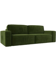 Прямой диван Прага классик Микровельвет Зеленый 116618 Лига диванов