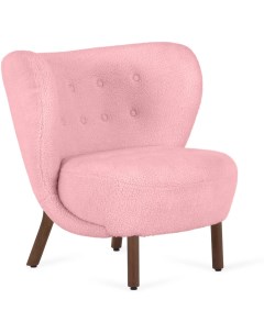 Кресло Lounge Wood ОГОГО арт 819083 Искусственный мех Розовый Огого обстановочка!