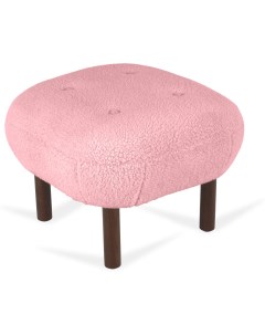 Пуф Lounge Wood ОГОГО арт 826136 Искусственный мех Розовый Огого обстановочка!