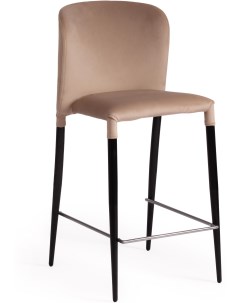 Барный стул ALVOR Ткань Металл Бежевый Черный 15468 Tetchair